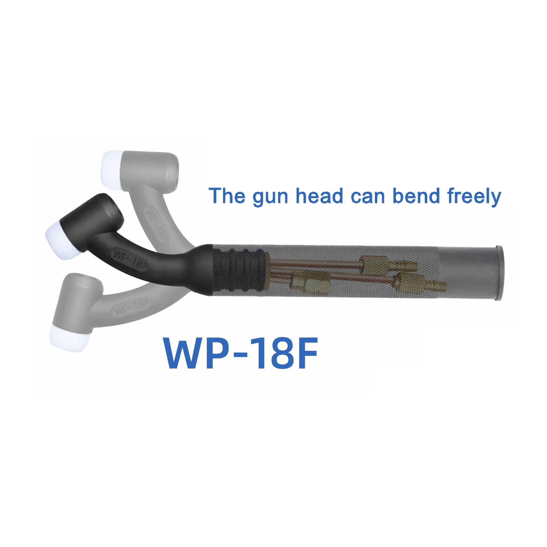 Argon arc welding gun head WP-26 air-cooled WP-18 water-cooled gun handle WP-18F universal gun head argon gas accessories