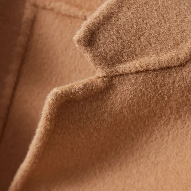 Women 100% Wool Coat Ladies Pure Woolen Long Coats Winter Factory Sales Customized Service MC814