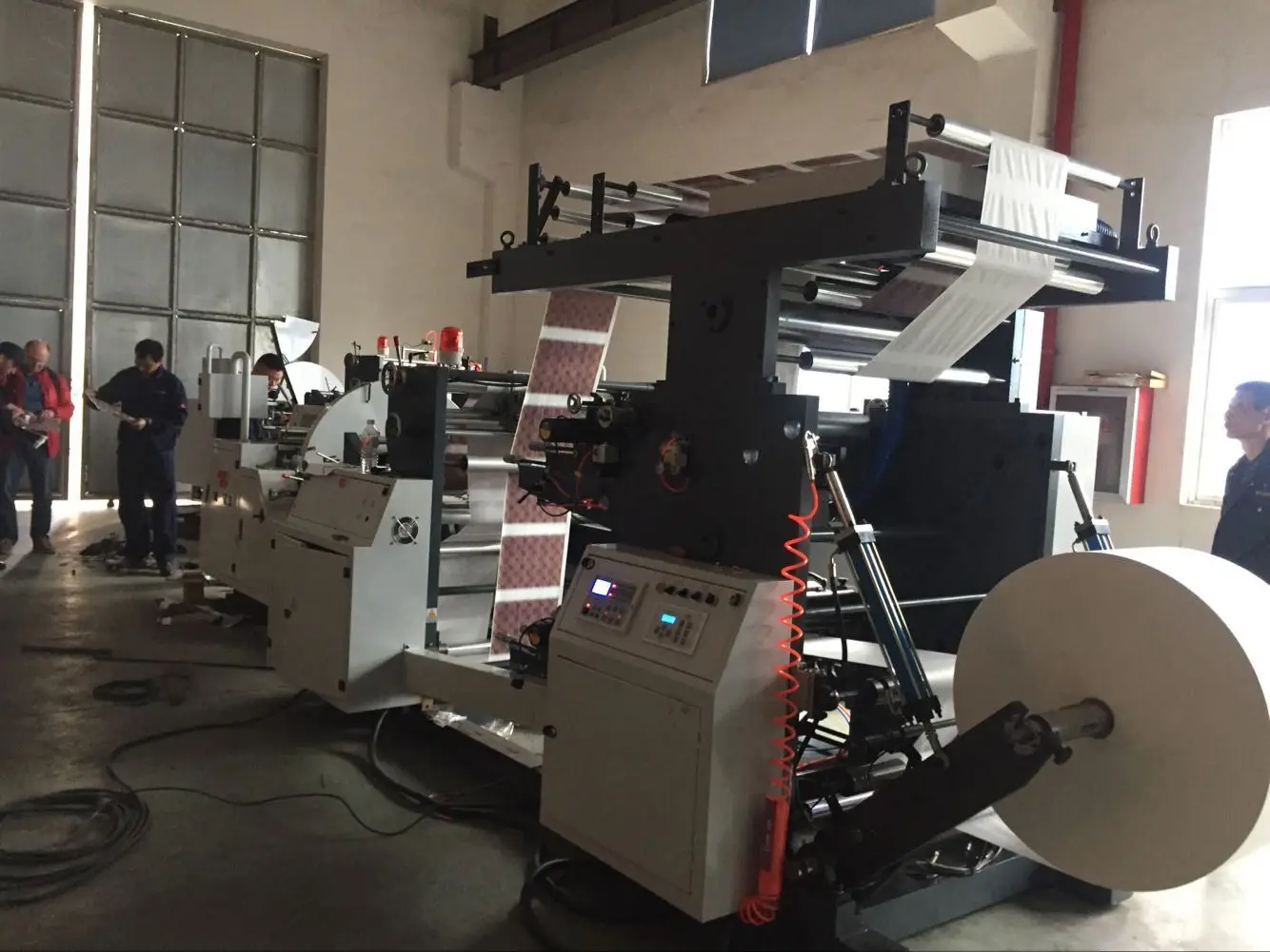 Zhuxin Brand CY-400 Full Automatic V Bottom Kraft Paper Bag Folding Gluing Making Machine with Printing