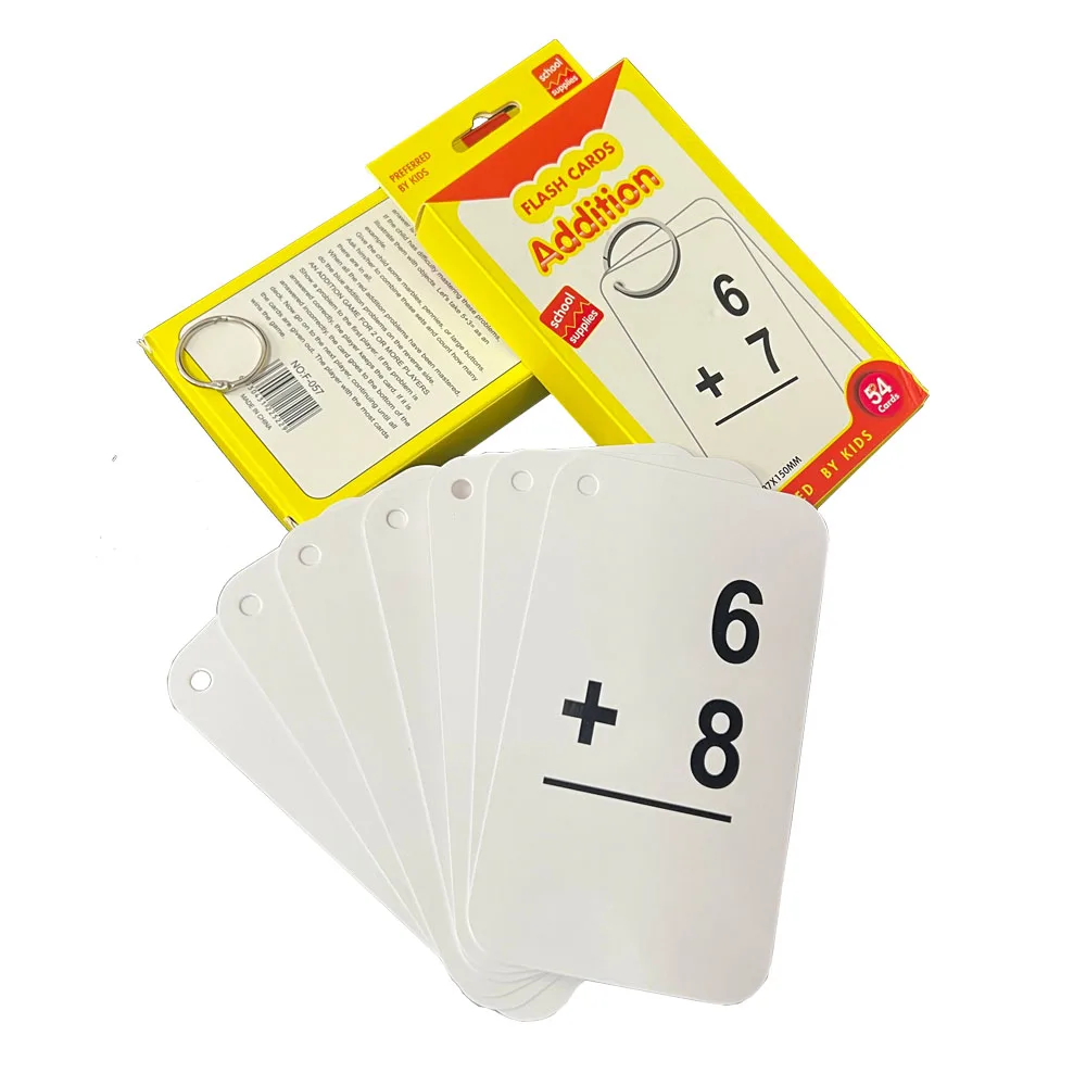 Custom Addition, Multiplication, Division, Subtraction Educational Flash Cards