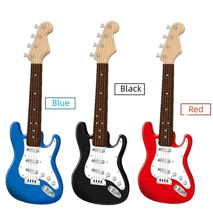 Multi functional Portable Electronic 6 Strings Guitar Musical Instrument Toy Guitar Toy For Kids 67cm