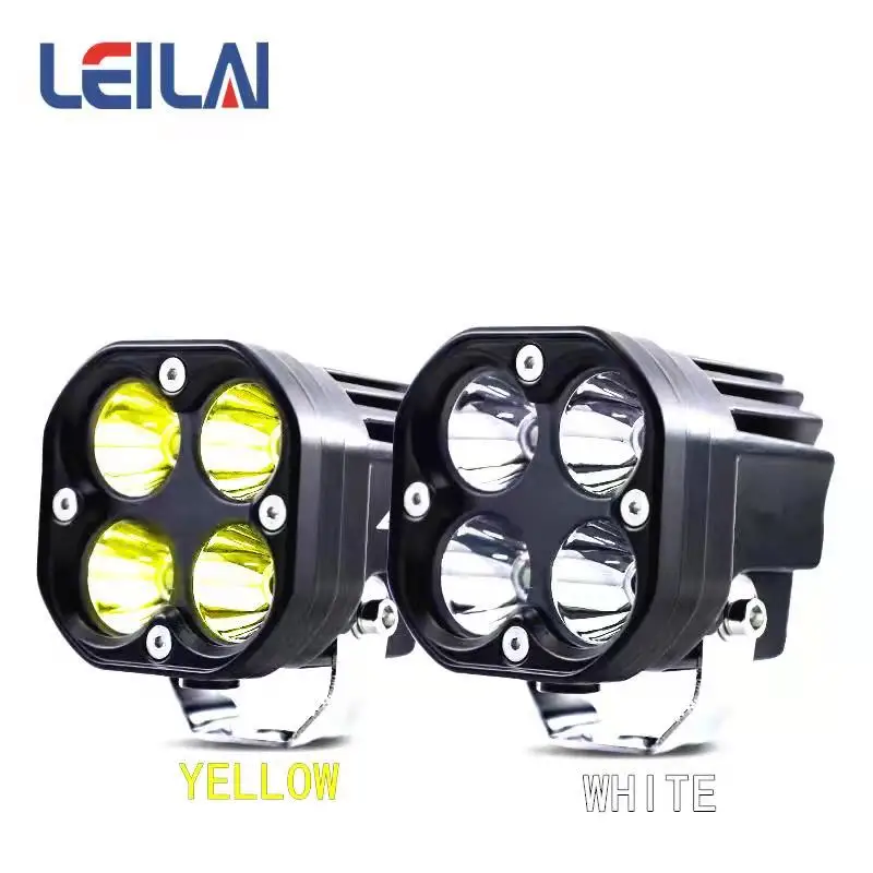 2 Piece 3 Inch 40W LED Work Light 12V 24V Spot Combo Beam For Motorcycle Driving Light