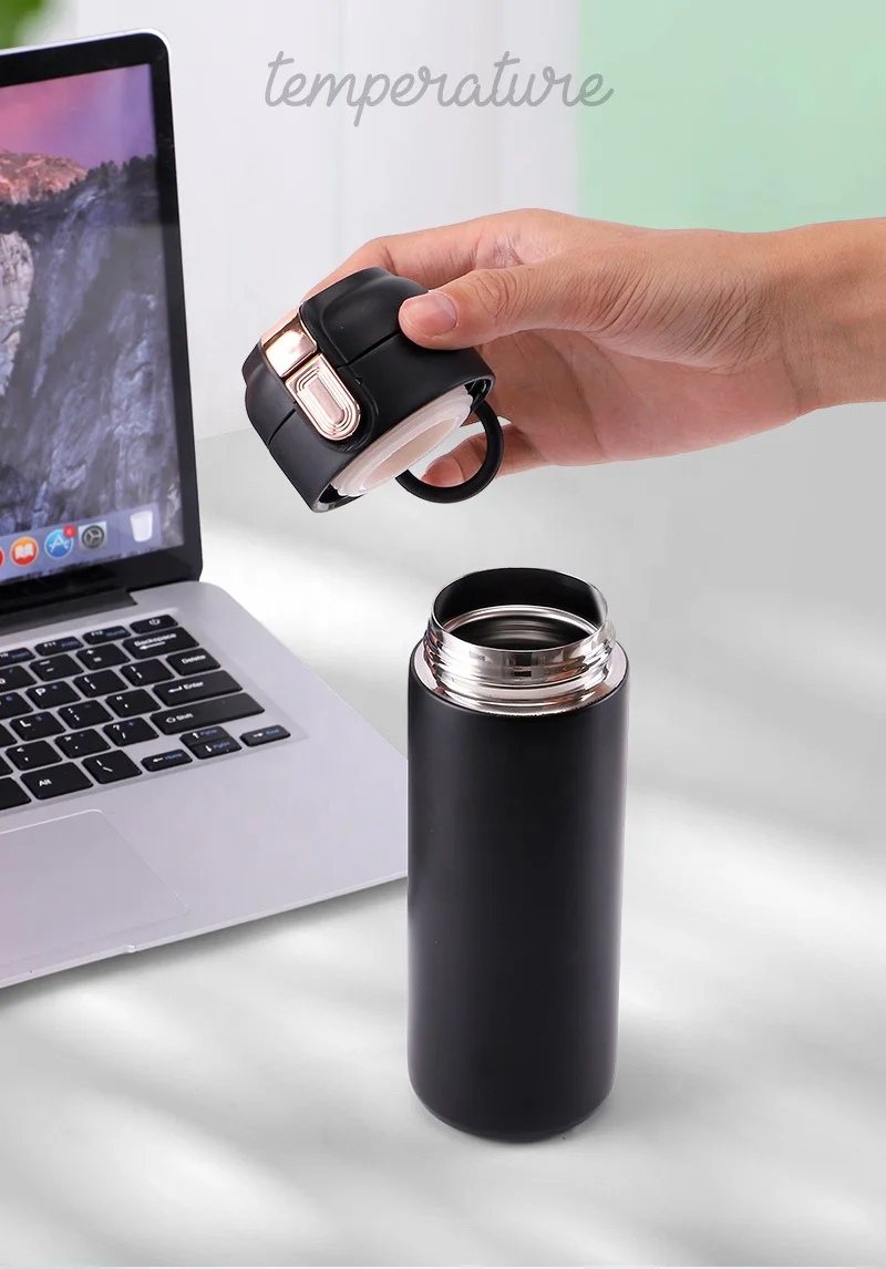 Wholesale Modern Luxury Vacuum flask Smart Water Bottle Double Layer Stainless Steel Led Digitales Water Bottle With Touch Scree