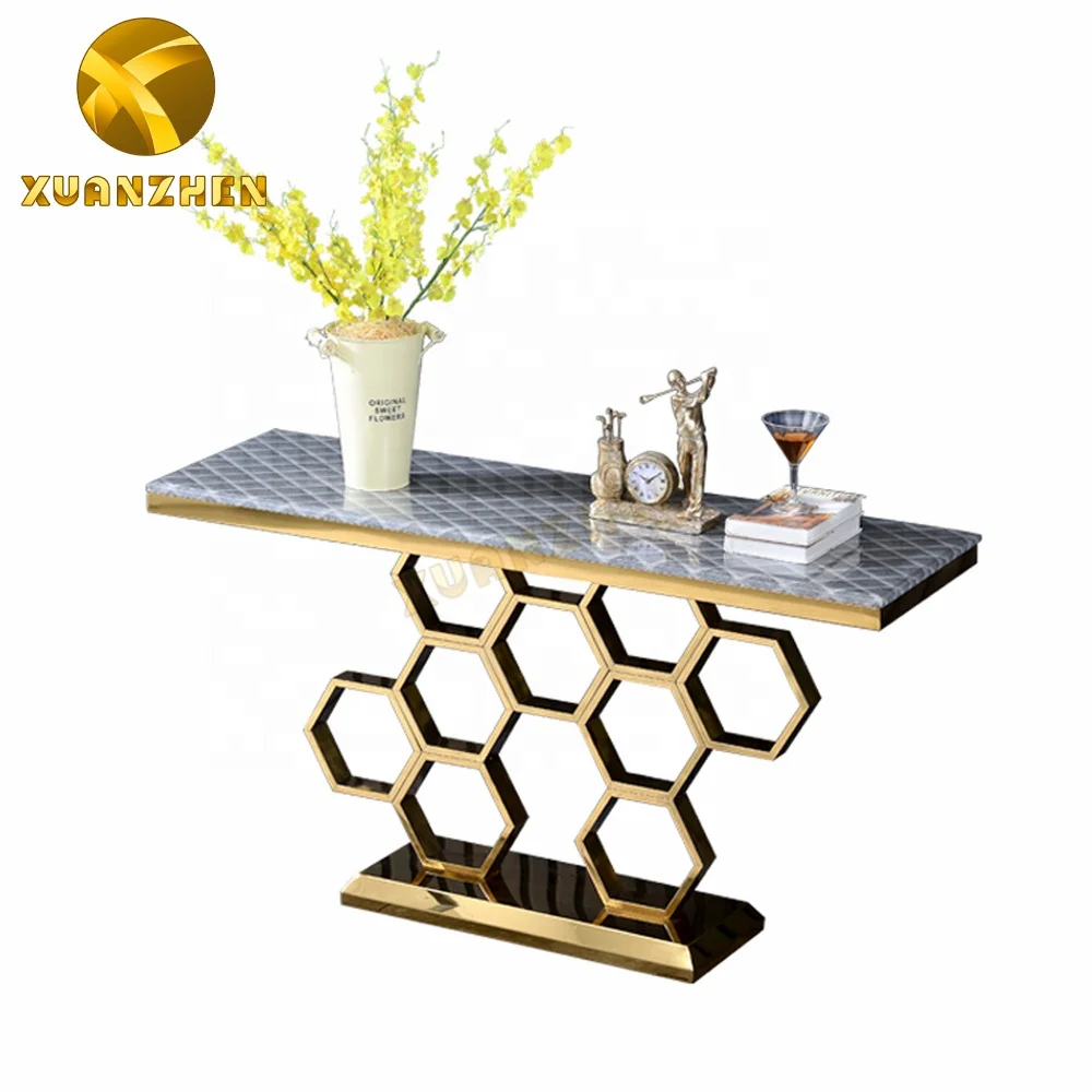 Home furniture living room sets  luxury hallway table modern ps4 console table with mirror for sale CT040