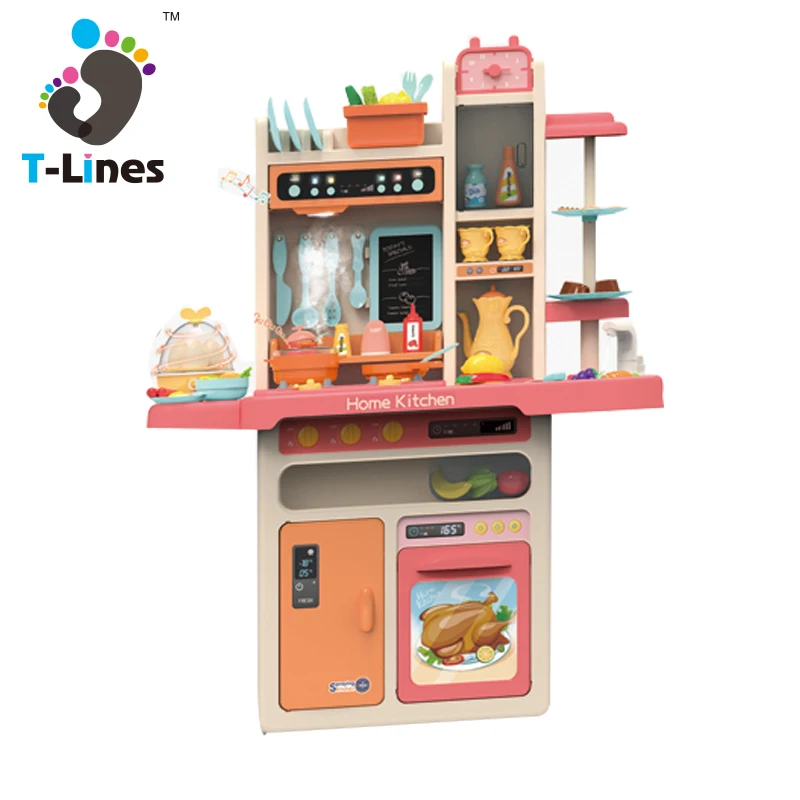 Popular Design Toy Kitchen Set Pretend Play Set Toys High Simulation Spray Water Light And Sound For Kids