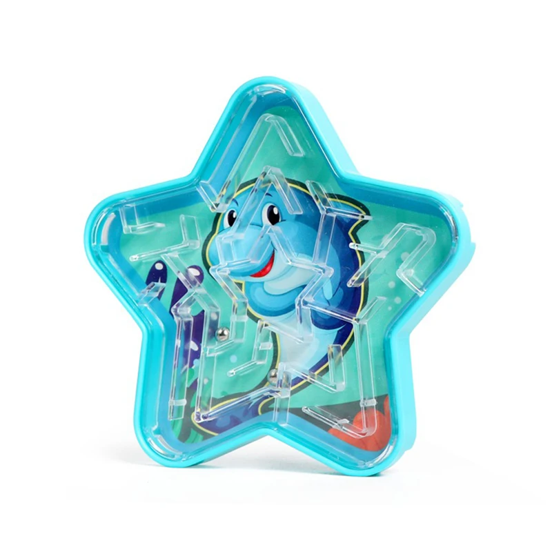 New arrival cheap educational star sea animals kids ball bearing maze game