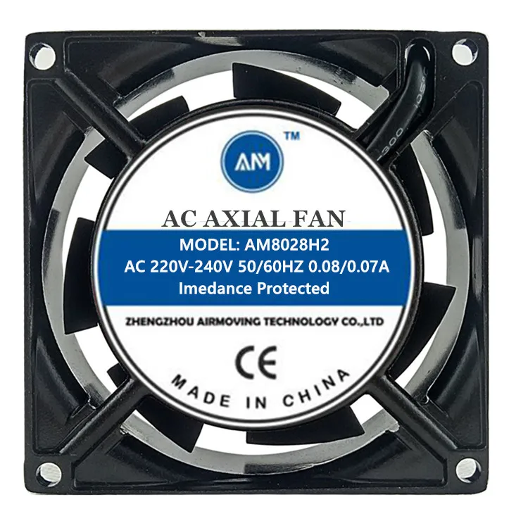 8025 80x80x25mm AC aluminum axial fan, ball bearing 110V 220V 380V brushless fan