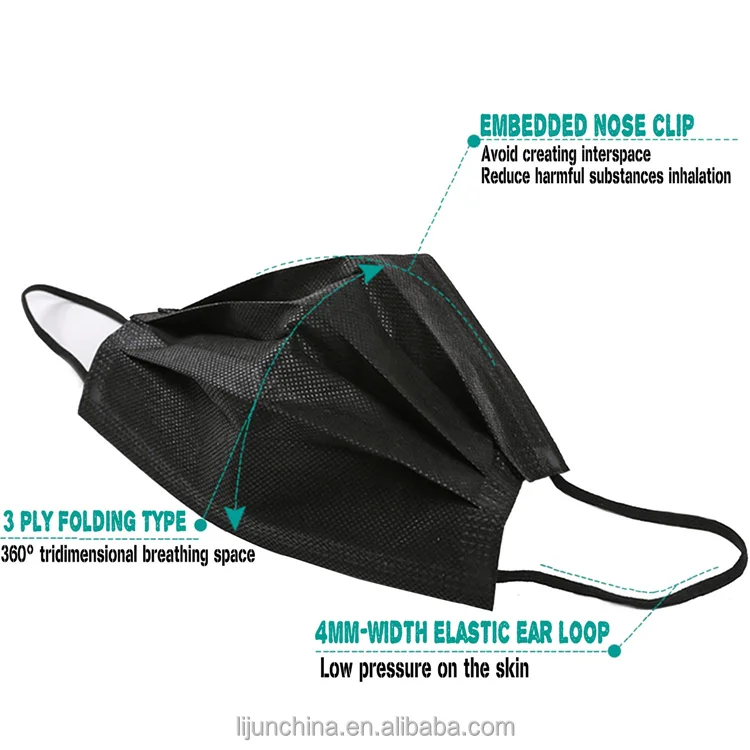 High quality fashion Black white nice disposable face mask face masks Mediccal Disposable mask for hospital