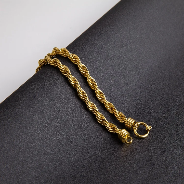 Fashion all-match classic rope chain stainless steel twist chain clavicle lightweight necklace