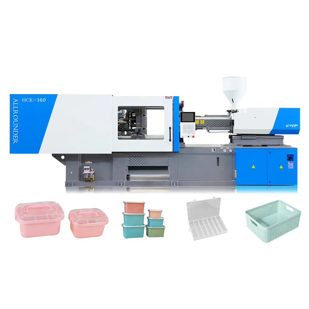 haichen new servo series HCK410 energy saving Household sundries storage box making plastic injection molding machine
