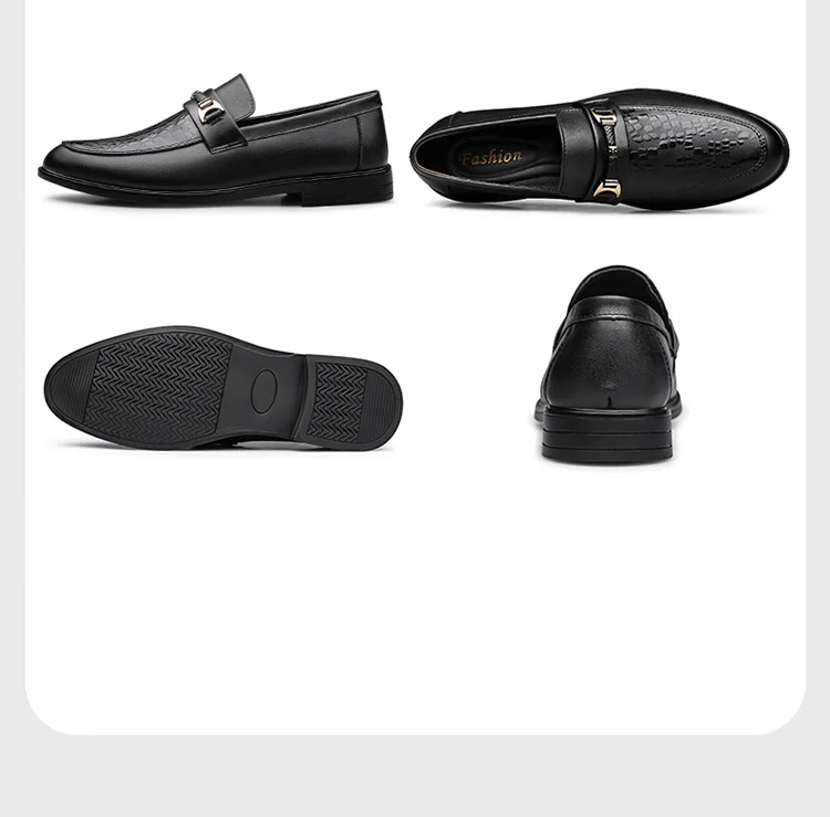 Good Quality And Luxury Business Dress Shoes For Men Classic Cowhide Genuine Leather Shoes Anti-Slip British Style Office Shoes