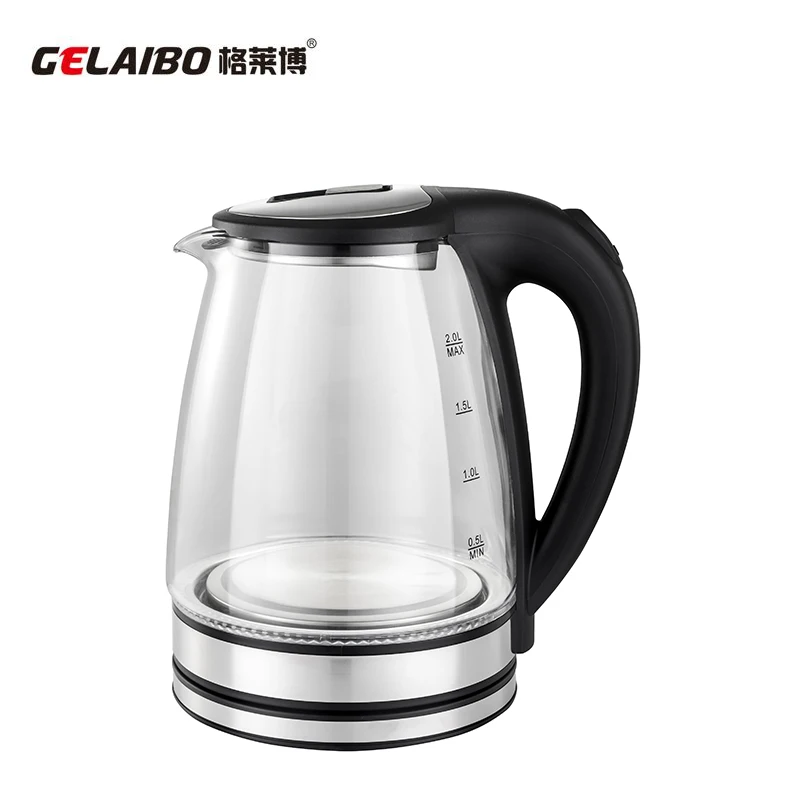 New Style 1500W 1800W 2.0L Portable Cordless Electric Glass Kettle