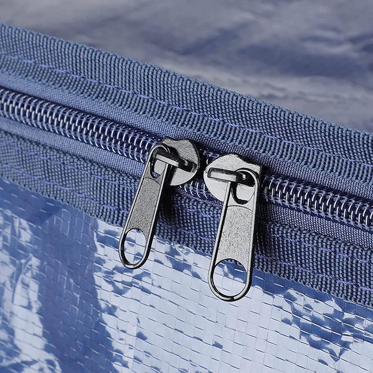 Waterproof Laminated Pp Woven Storage Bag With Zipper Reusable Storage heavy duty moving bags