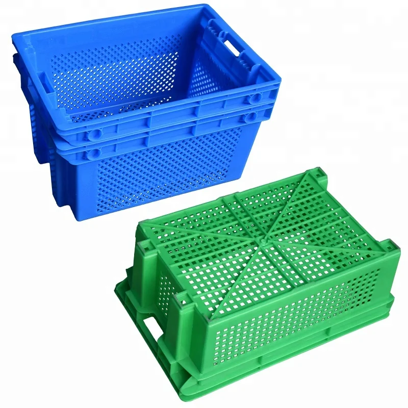 Small supermarket use Vegetable and fruits plastic crate for store food