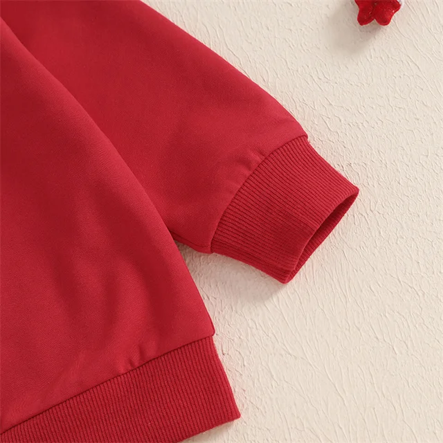 1 Pcs Custom Tag Christmas Outfit  Long Sleeve Crew Neck Letters Print Sweatshirt Candy Cane Tulle Skirt Girls Toddler Outfit