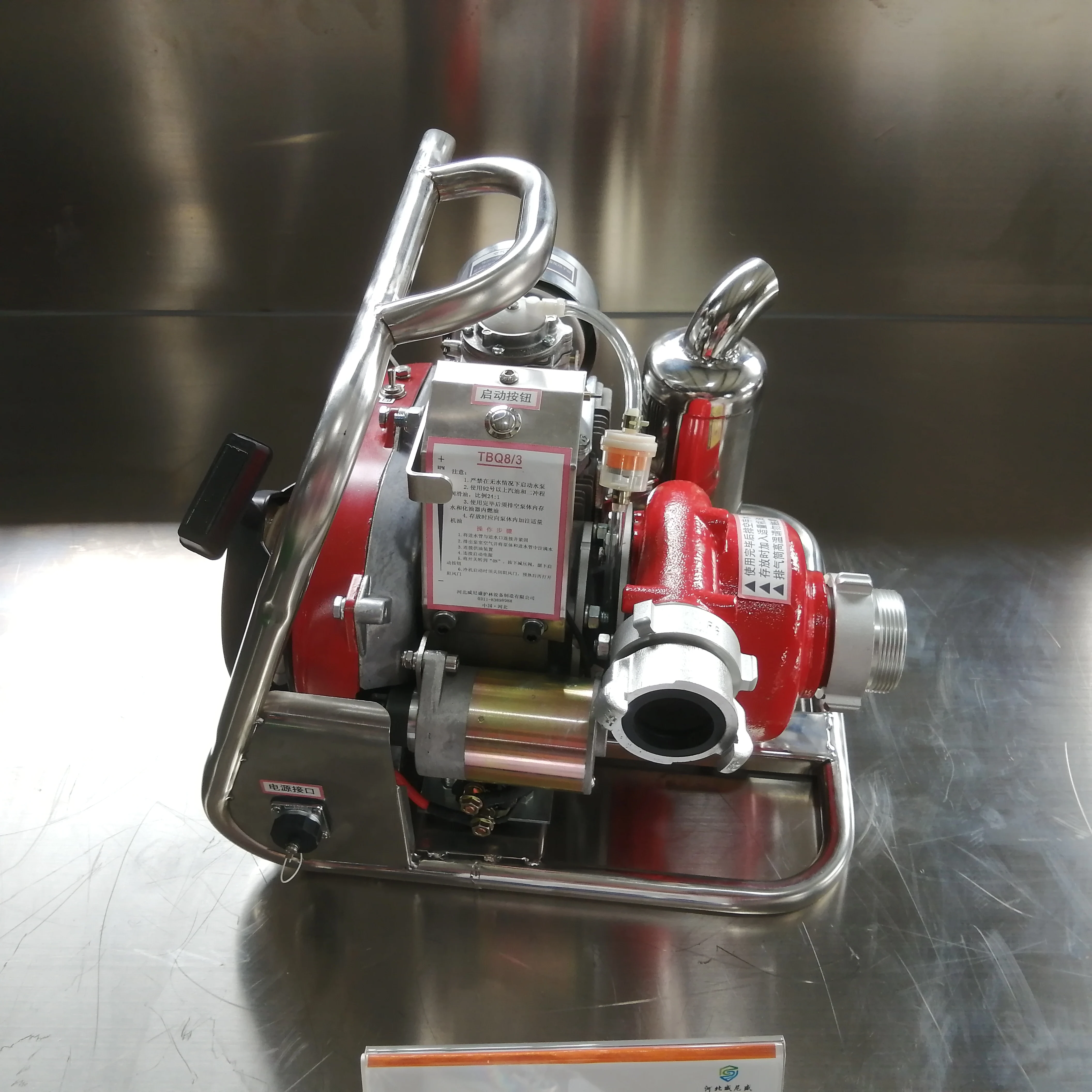 Gasoline Driven High Pressure Portable High Flow Fire Fighting Water Pump