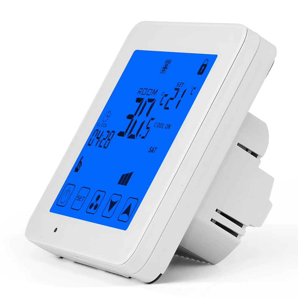 Digital Smart WIFI Touch Screen Electronic Cooling Thermostat for FCU/Central Air Conditioner /HVAC