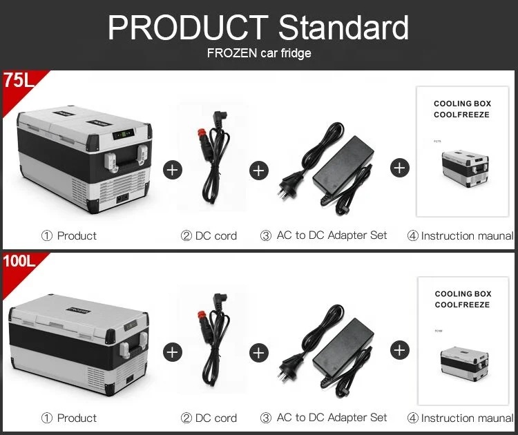 Замороженный автомобильный холодильник 2022, 12 В, 75 литров, автоматическая морозильная камера с компрессором переменного тока, холодильник постоянного тока для фургона, кемпинга, RV 4X4 с CE/ICES/GS/CB