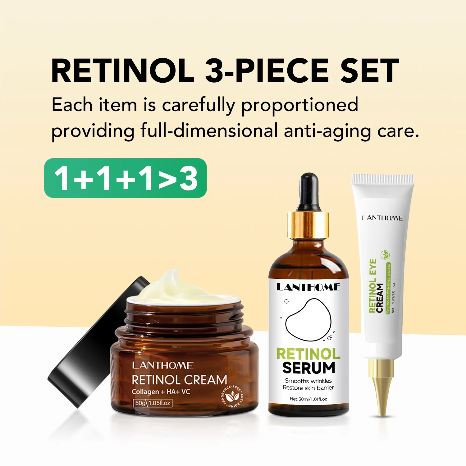LANTHOME Retinol Facial Serum 30ml Smooths Wrinkles Restore Skin Barrier Bulk Items Wholesale Lots Facial And Beauty Essence