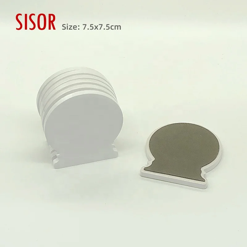 Wholesale DIY Christmas Crystal Ball Shape Sublimation Blank Ceramic Fridge Magnet Gifts Decors Magnet With Soft Magnetic Backed