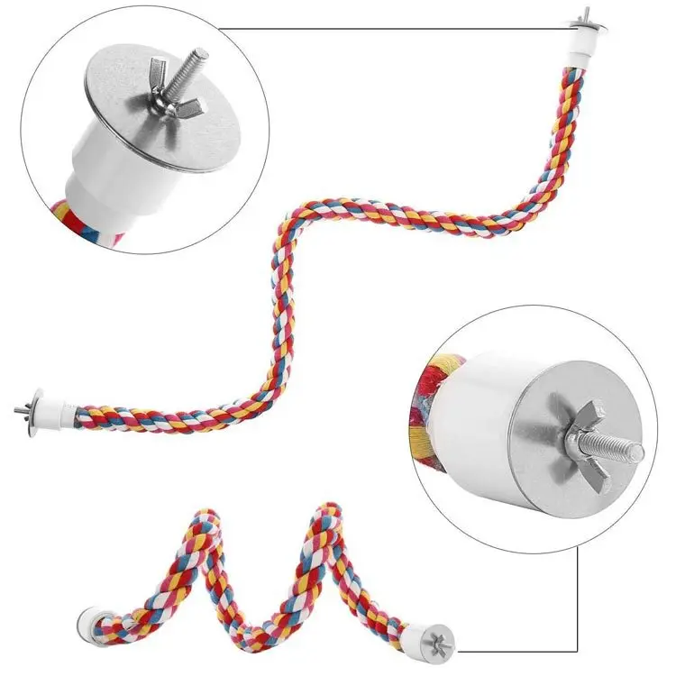 Parrot toy gnawing cotton rope climbing rope rotating ladder bird toy parrot gnawing toy