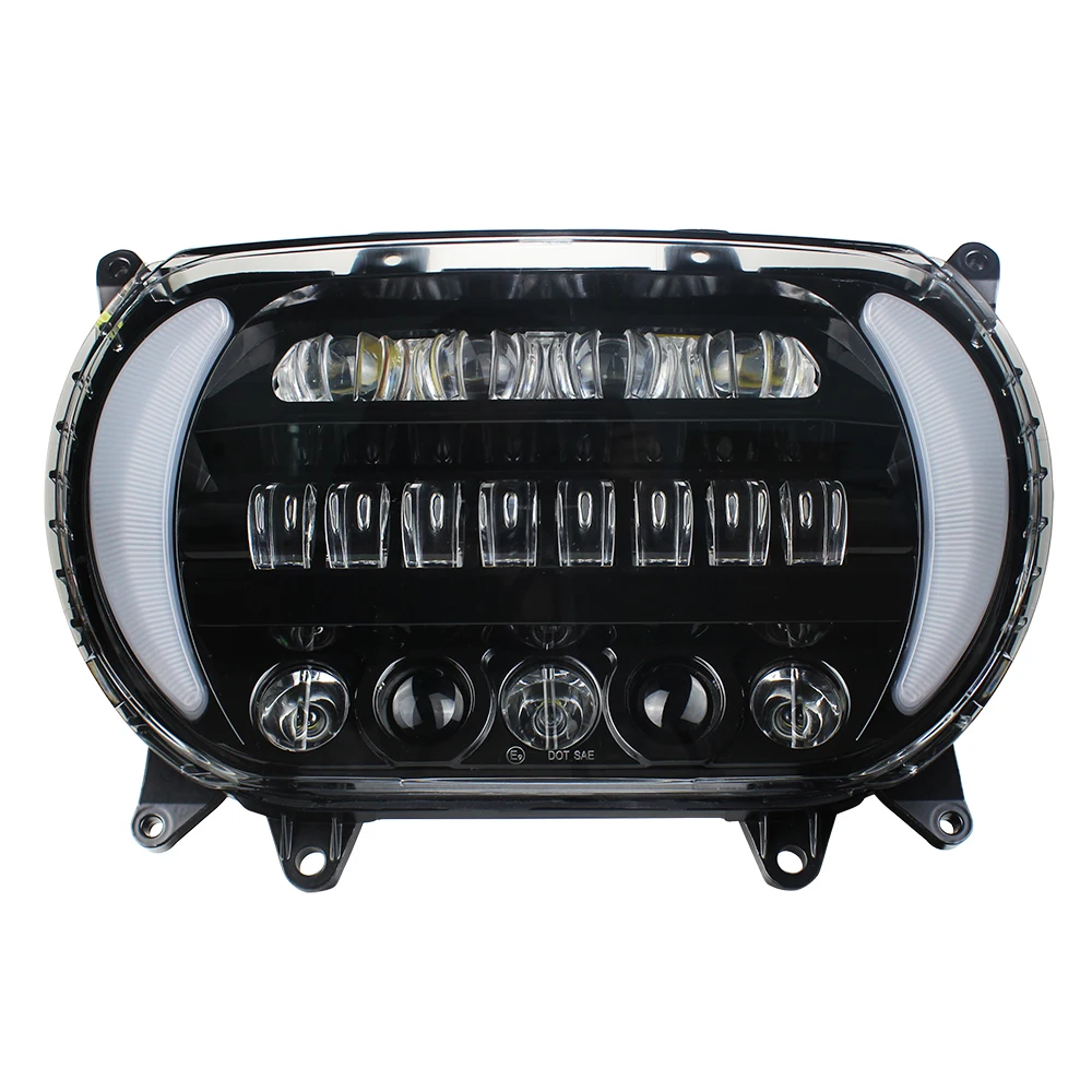 Motorcycle Dual led headlights 2015 road glide For Harley Davidson RoadGlide And RoadGlide Ultra