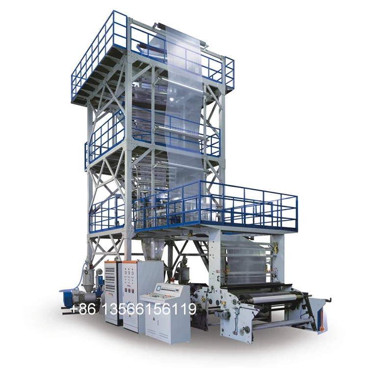 Cheap price One layer blown plastic film extrusion machine T-shirt bag film blowing machine for sale