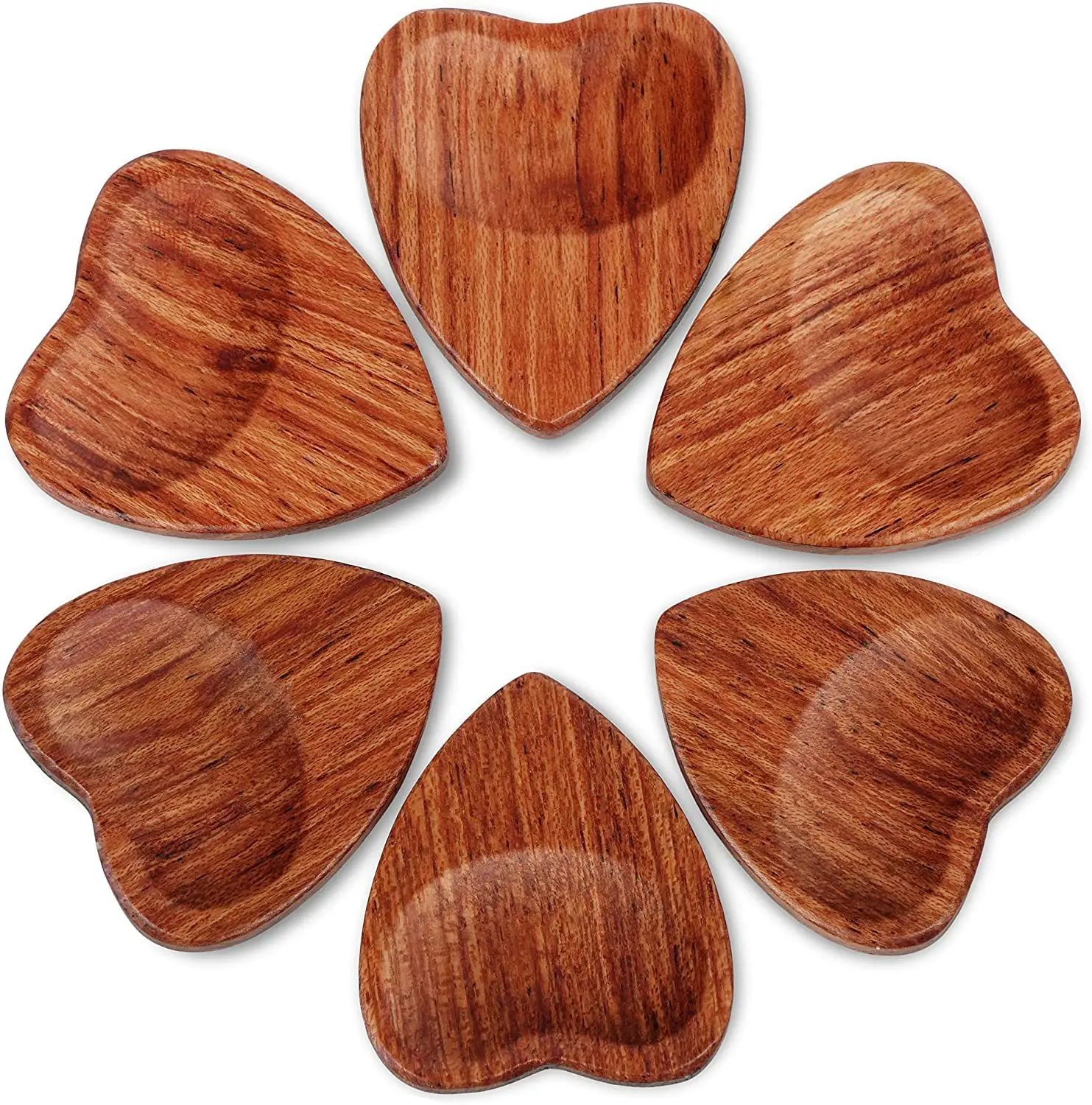 New Arrival Love Heart-Shaped Solid Wood Guitar Pick Shrapnel Design Musical Instrument Accessory Novelty Gift
