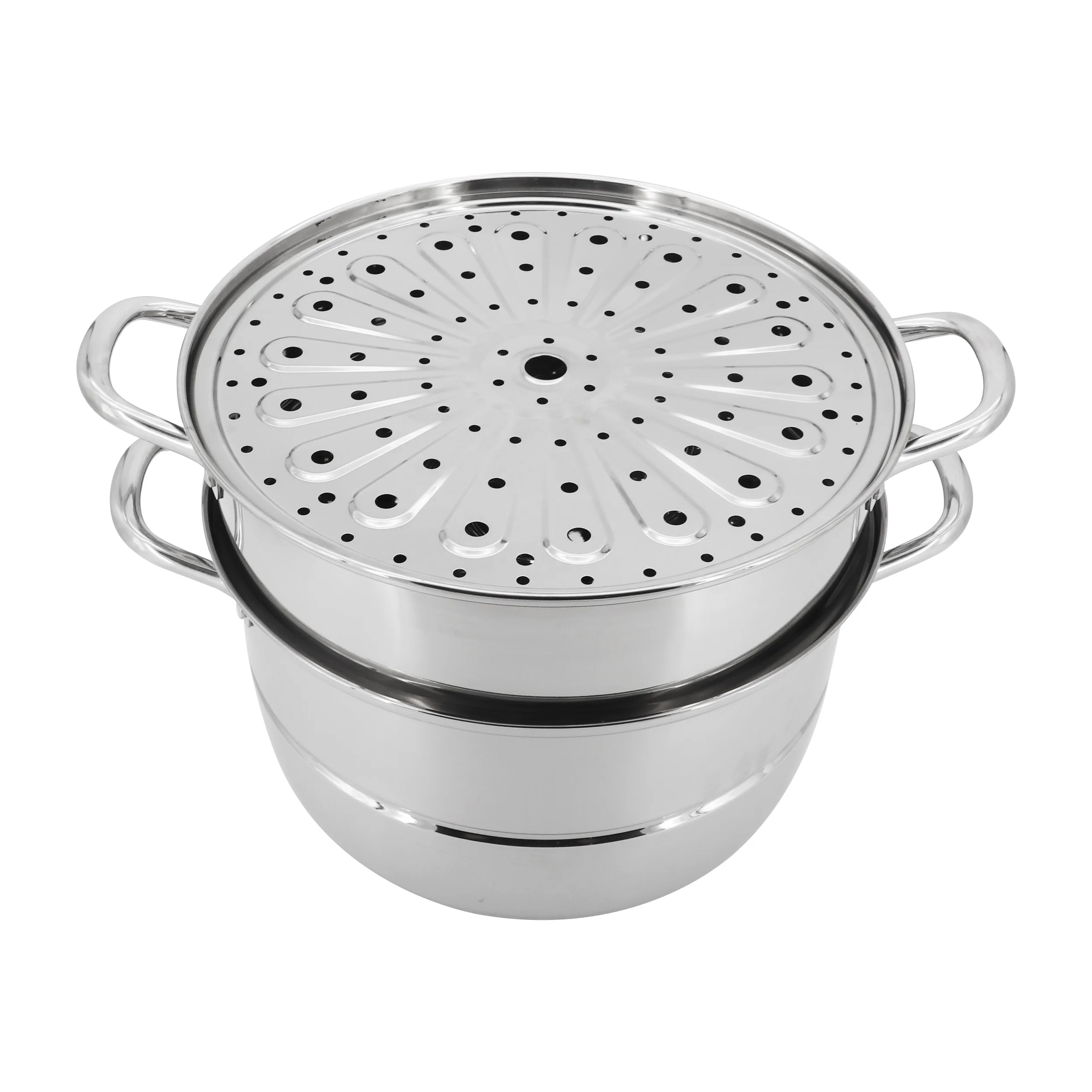 Vietnam various sizes stainless steel steamer set 28cm 30cm 32cm high stock pot food grade steamer for corn egg
