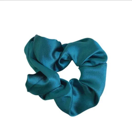 Style shan guang rong Satin Solid Color Intestine Hairband Hot Selling Large Intestine Ring Up-do Meatball Head Released Circle