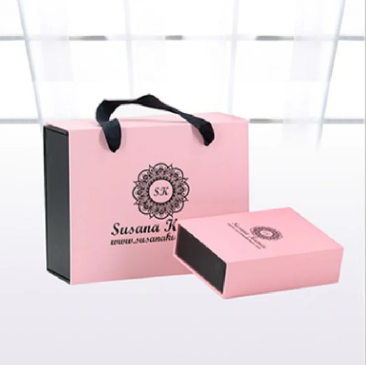 Custom Size Logo Flip Upscale Cosmetic Color Gift Paper Packaging Box with Magnetic Lid