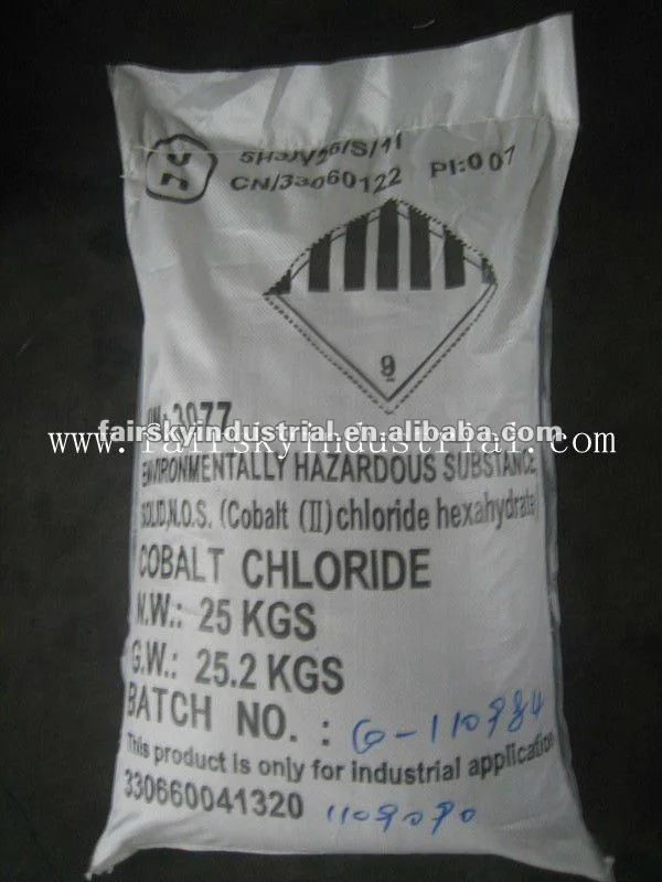 Hot sale high purity Industrial grade Cobalt Chloride Hexahydrate cocl2.6H2o with best price CAS:7791-13-1