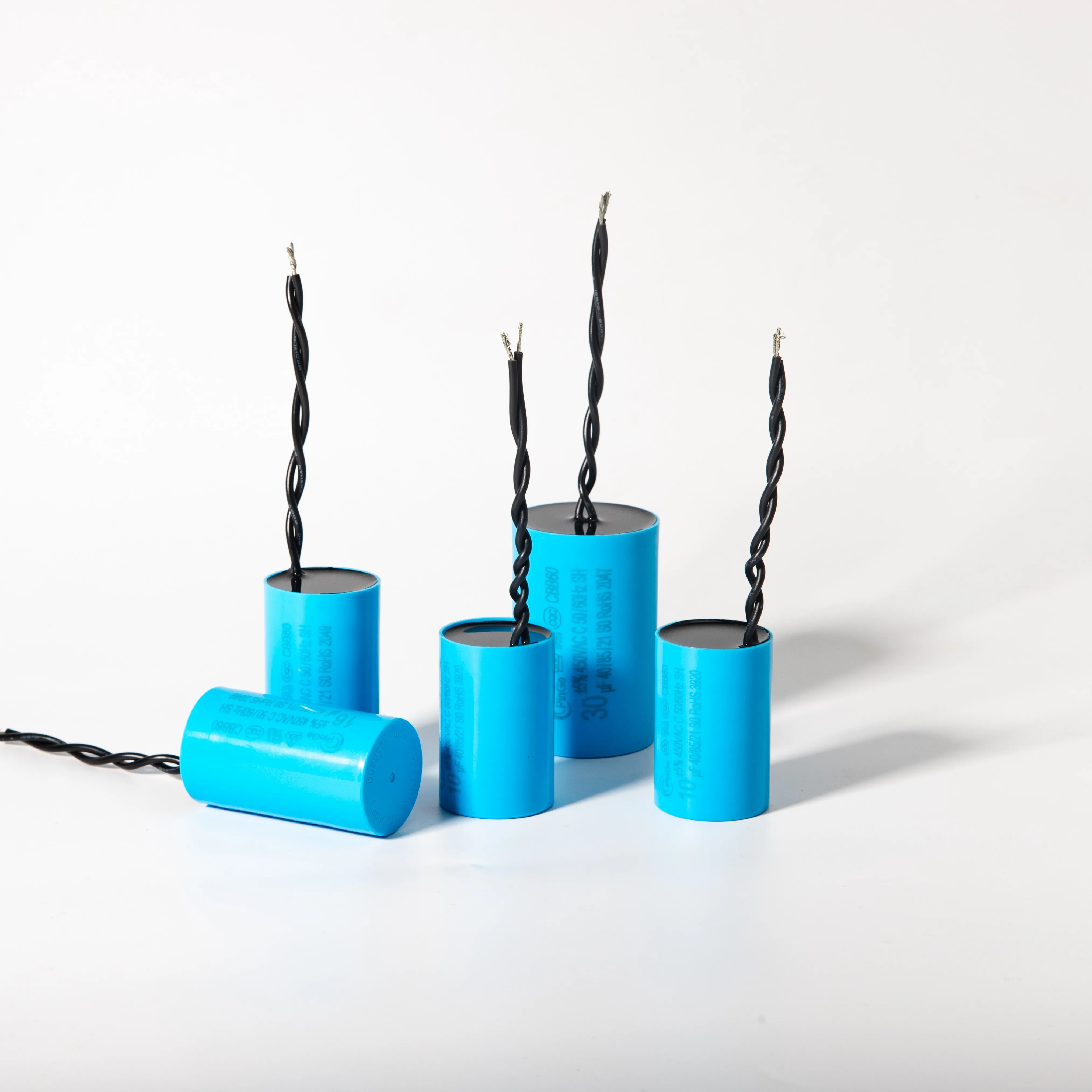 Hot sell 250-450V 1-120uf microfarad capacitor  CBB60 motor capacitor KESHENG