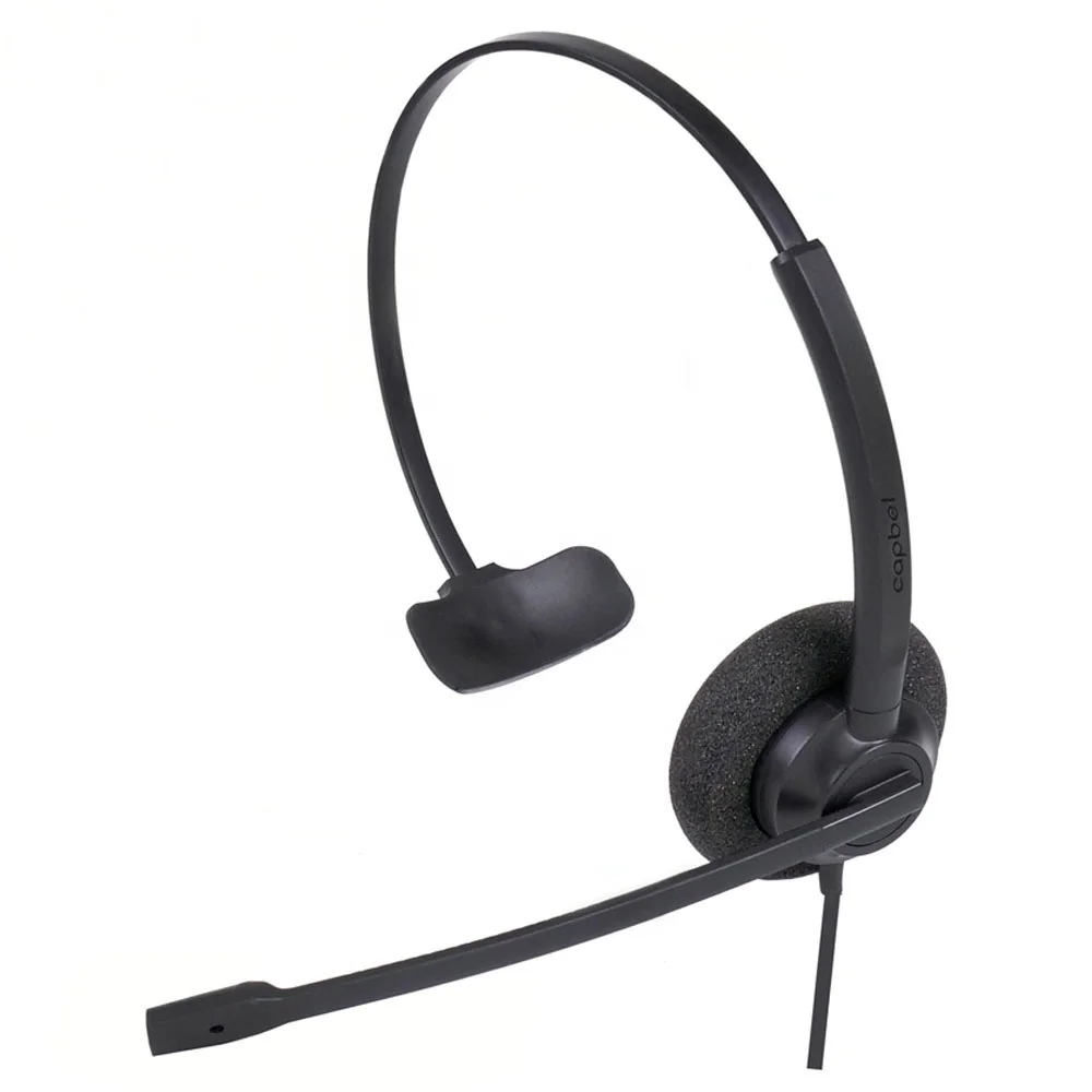 Hearing Protection Over-Ear Corded Business Headset with Mic Noise Cancelling Call Center QD Headsets