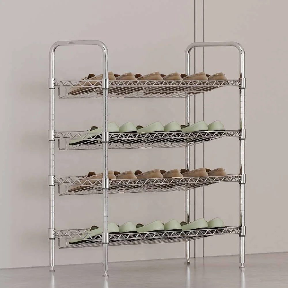 3 Tier Storage Racks Heavy Steel Material Pantry shelf Adjustable Storage Shelf Metal Storage Rack Wire