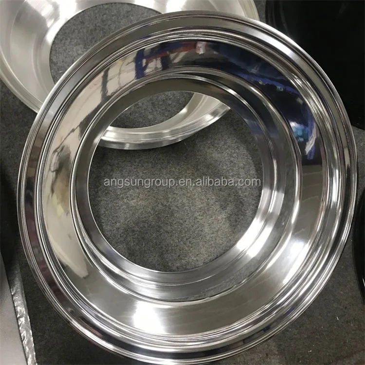 Chinese factory 6061 T6 material 15 to 18 triple step lip slant lip 5 inch polished felgen alloy for bbs series oz forged wheels
