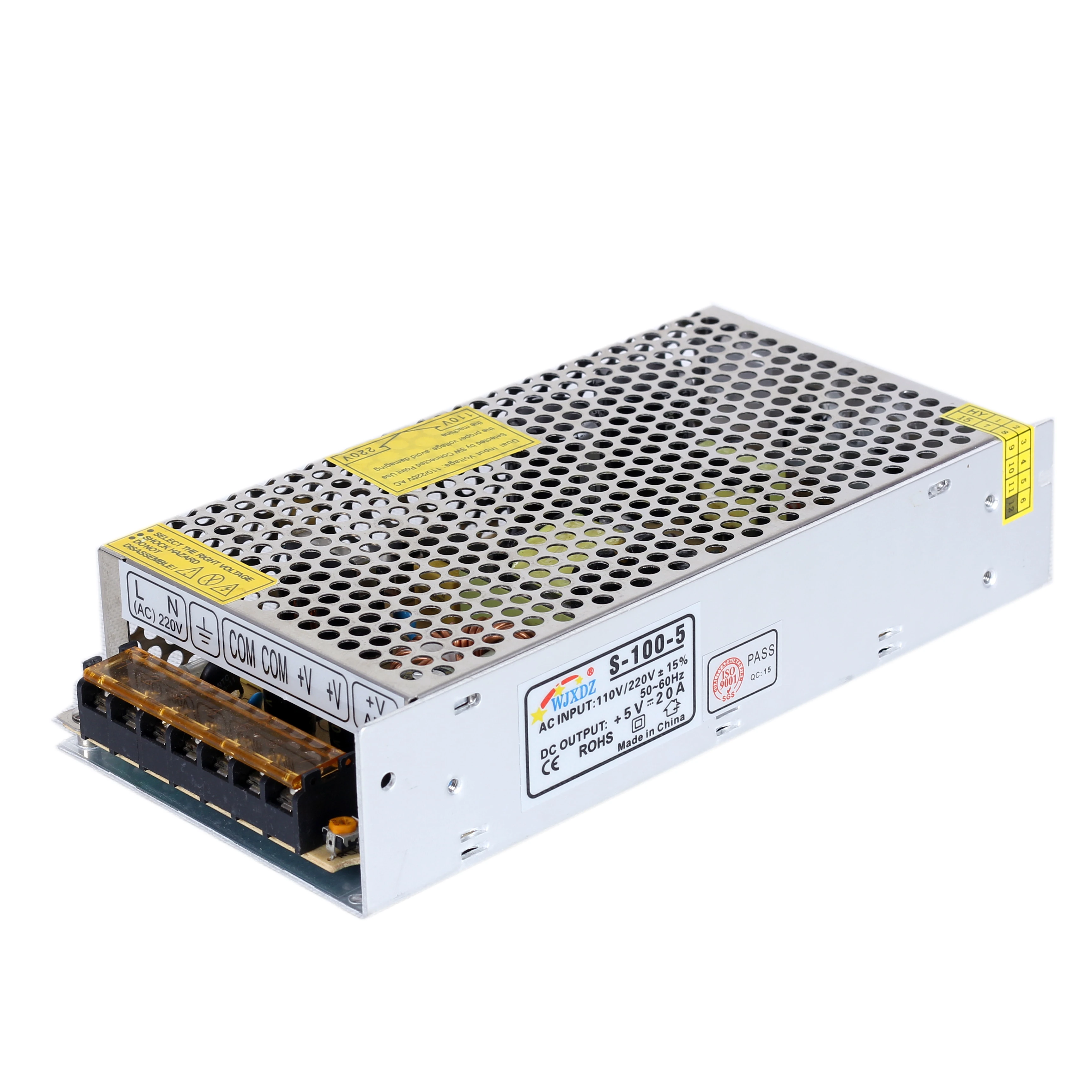 high quality hot sale 110V/220V Ac to DC 5V  12V 24V Switching Power Supplies 10A 15A 20A 100W LED Driver led transformer