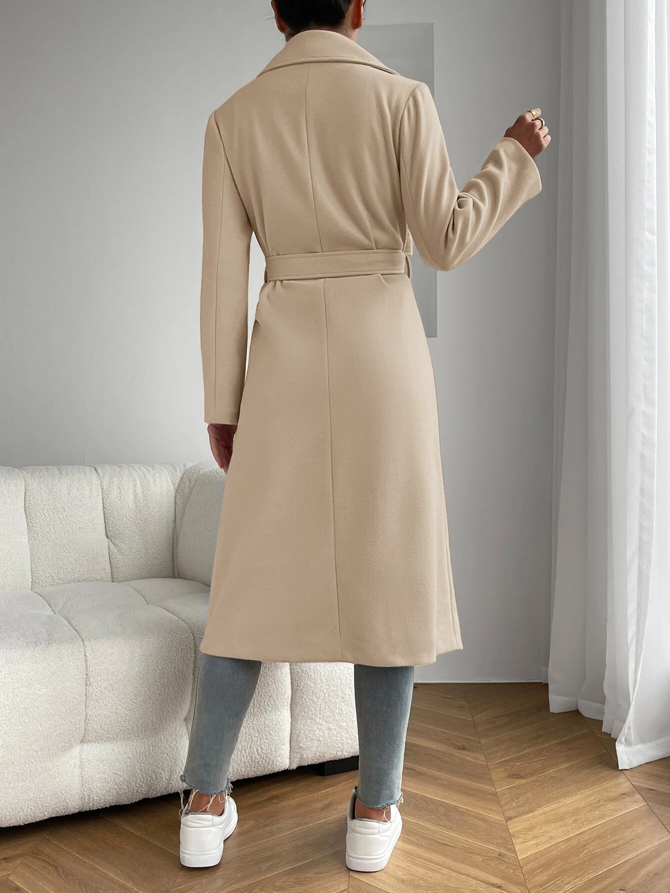 Fall/Winter Europe and America new style classy Mid-length coat