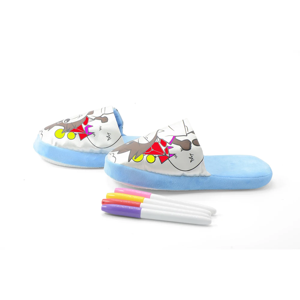 High quality cheap wholesale fashion design costume kid plush slippers