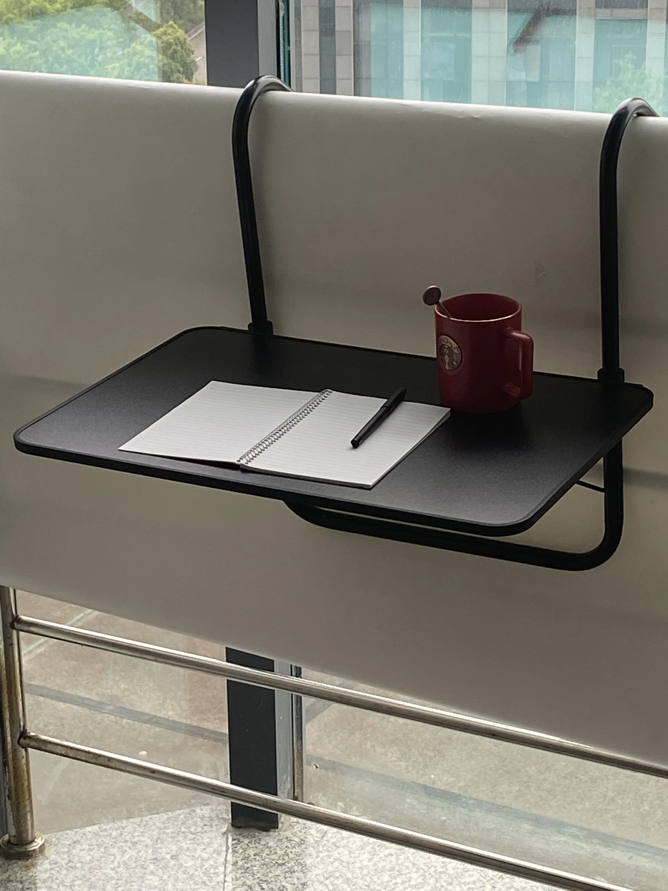 Folded and height adjustable Balcony Hanging Table