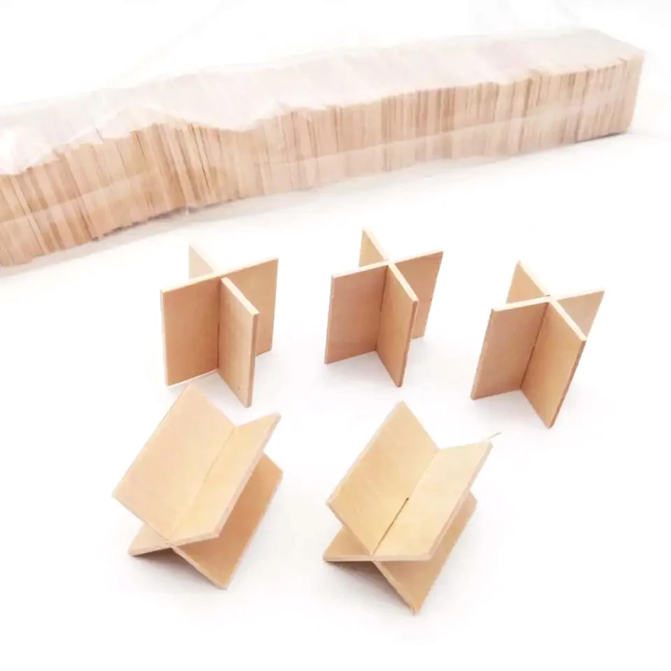 Factory Customization Size Degradable Wood Pizza Table Box Saver Stands Tripod Stack For Home Restaurant