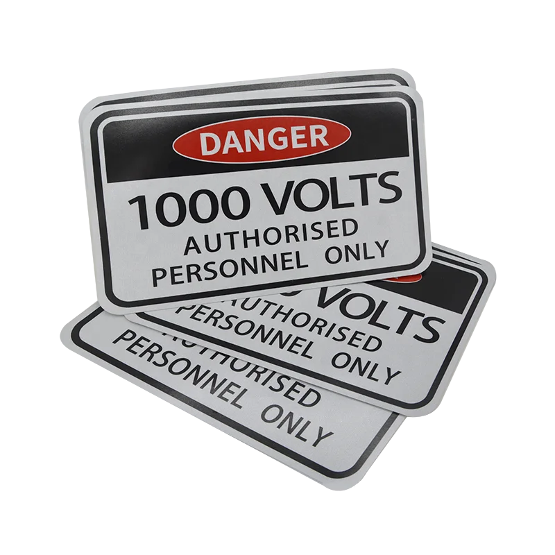Пользовательские 3 м светоотражающий рейнджер опасная 440 вольт товары высоковольтный знак наклейка