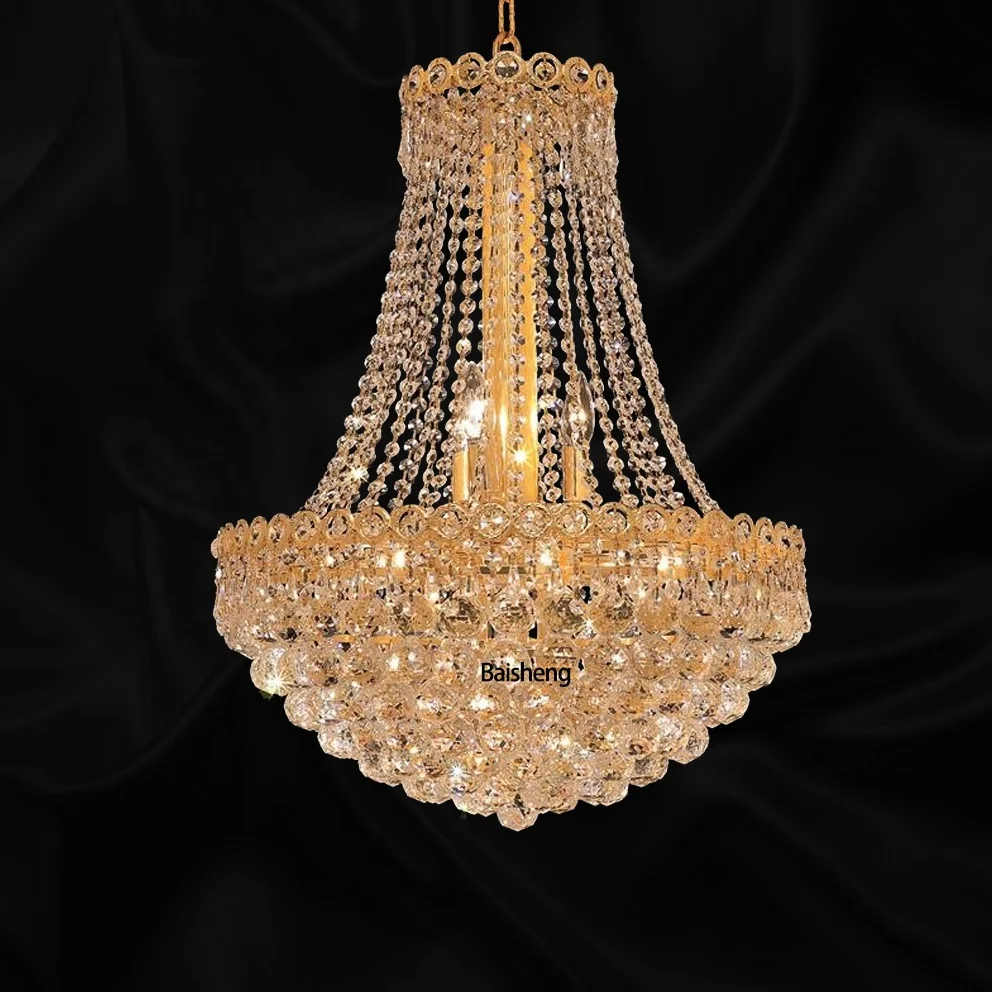 
french crown queen crystal chandelier treo lestenec karaihe kirikiri european style lamp for home decoration suspension lamp 