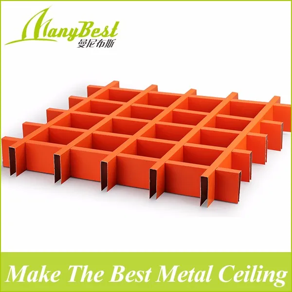 Fashionable 3d Decorative Aluminum Grille Ceiling For Office