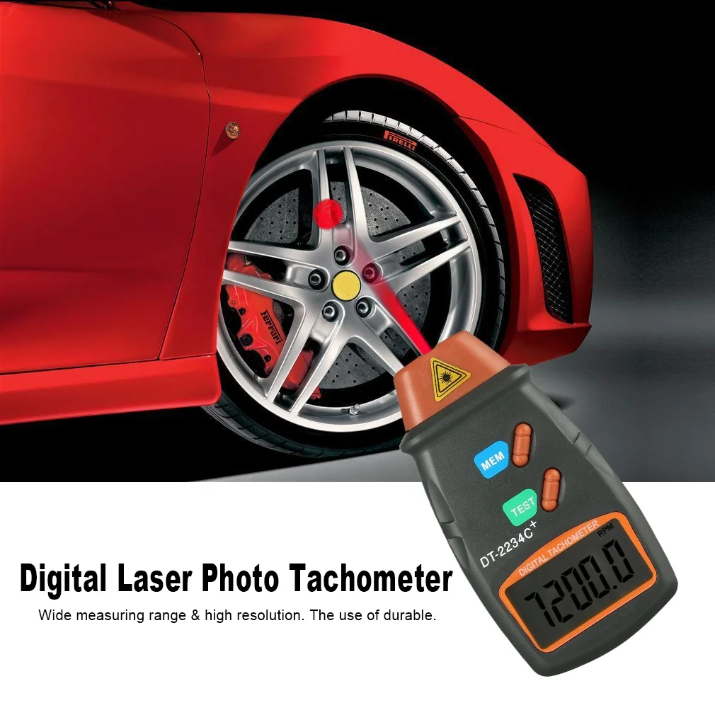 Promotion Digital Non-Contact LCD Motor Tachometer  for Wheel Laser Speed Meter Price