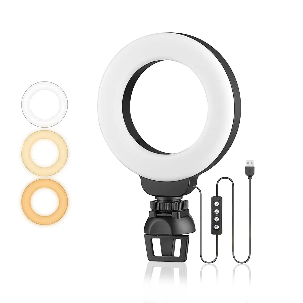 Wholesale Factory Price Selfie Fill Light For TikTok YouTube Video 4 inch LED Ring Light With Tripod Stand