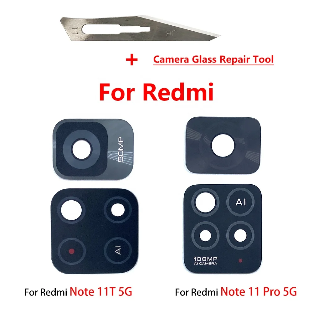 Оптовая продажа объектив задней камеры для Redmi Note 11 11Pro 11E 11S 11T 10T 9 9S 8T 8 Pro запасные части