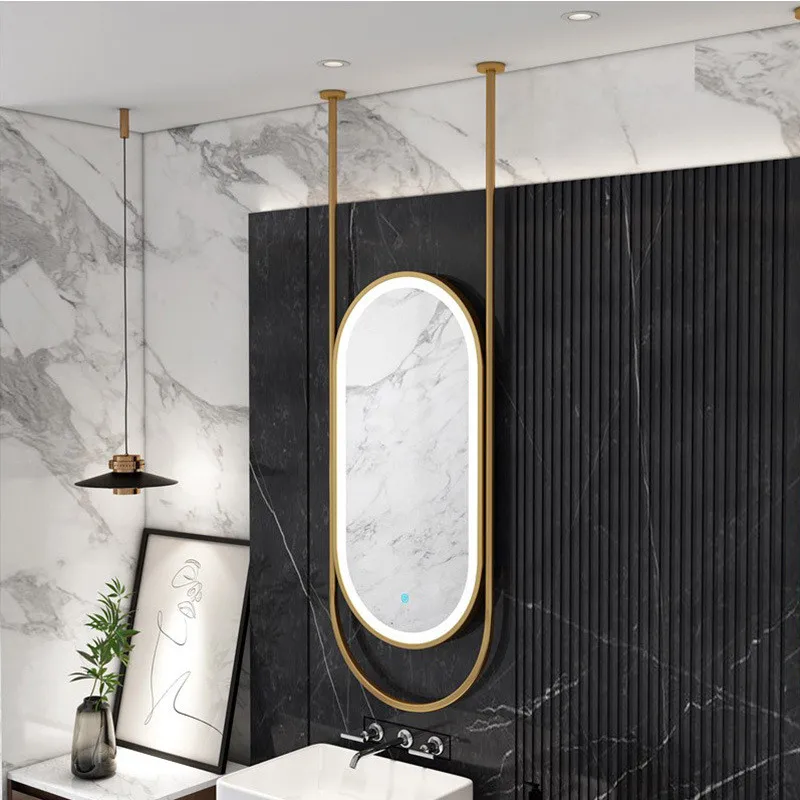 CE certificate salon Bathroom smart simple bathroom European sensing hotel toilet hanging led mirror