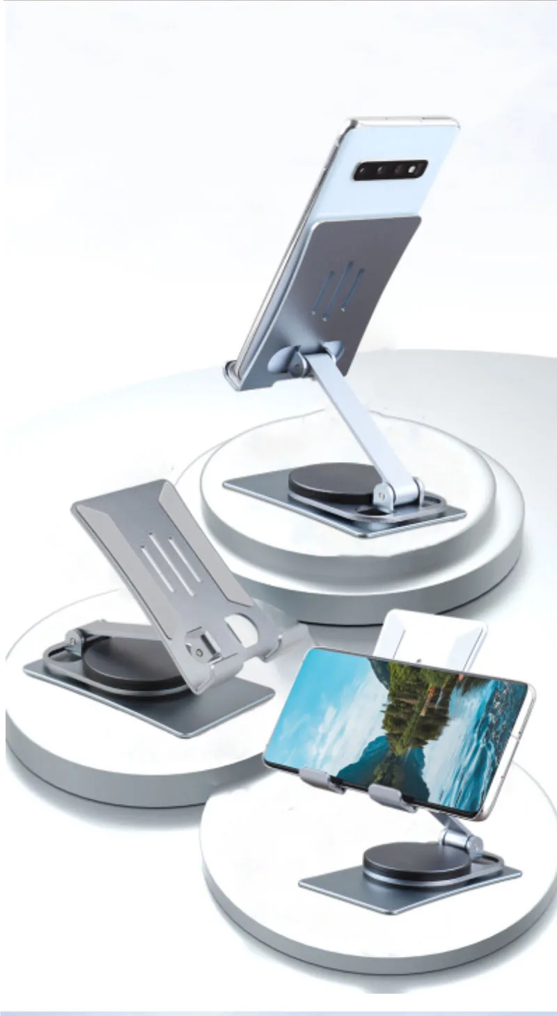 Easy Adjustable Base 360 Rotatable Dual Fold ind Mobile Phone Stand Holder