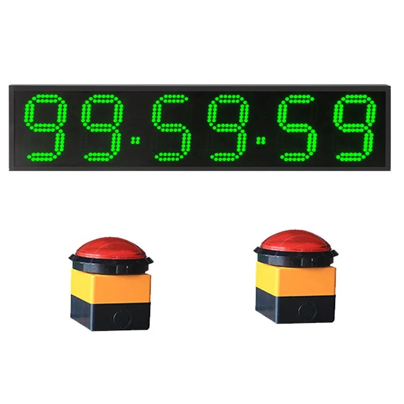 CHEETIE CP27 Large 6 Digit 6 Inch Illuminating Electric Game Sport Clock Timer With Buzzer Loud Sports